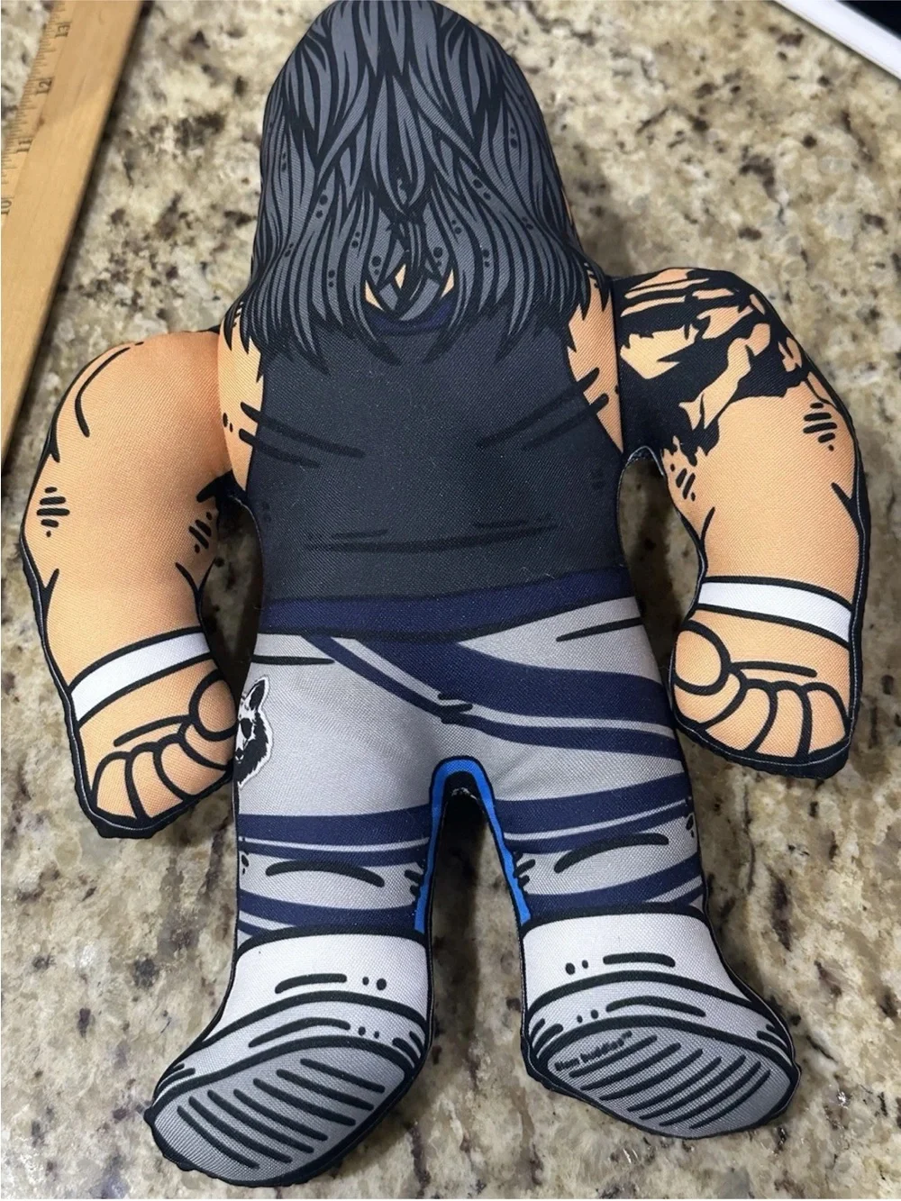 WWE Silver Fox Plush Figure - Blue, Black, Gray, White